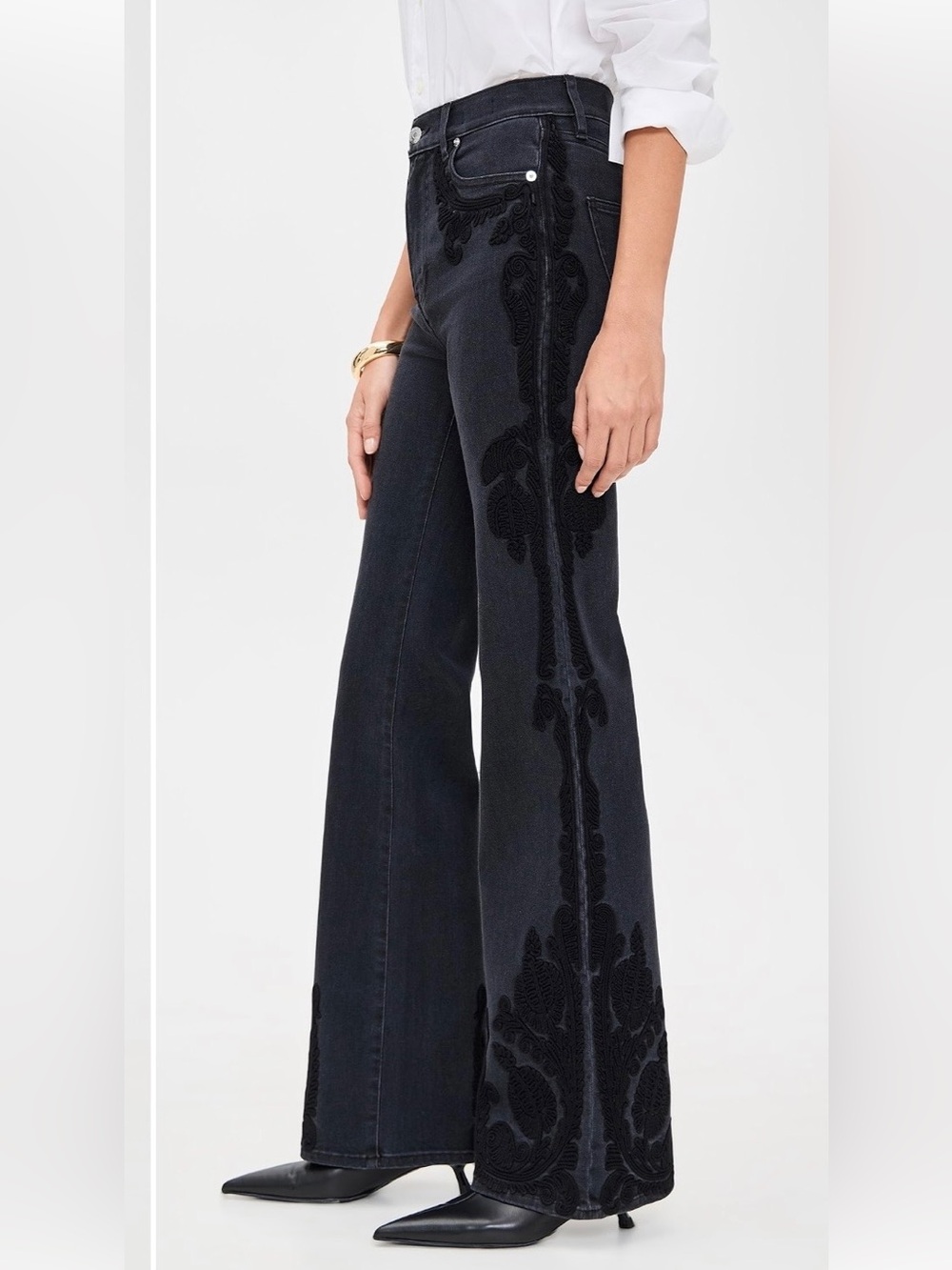 NWT Veronica Beard Crosbie High Rise Wide Leg Jeans Size 25 (READ Description)